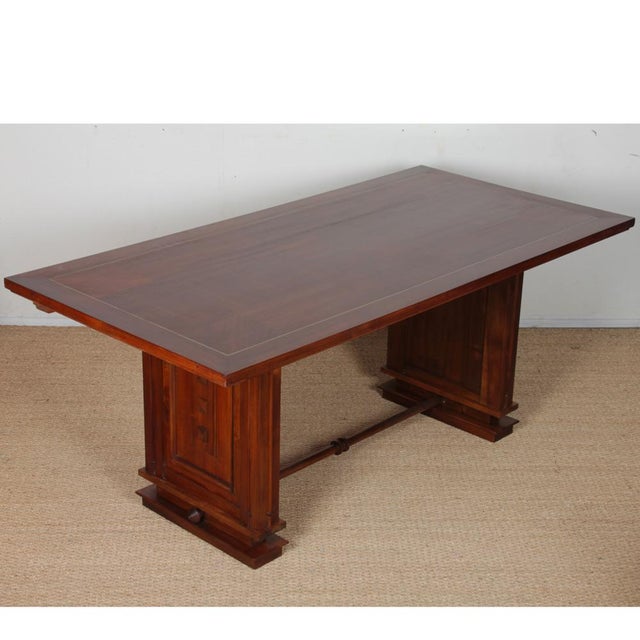 French Wooden Dining Table, 1940s, in Good conditions. Designed 1920 to 1949