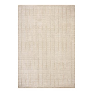 Chris Loves Julia x Loloi Calvin Ivory / Oatmeal 18" x 18" Sample Rug For Sale