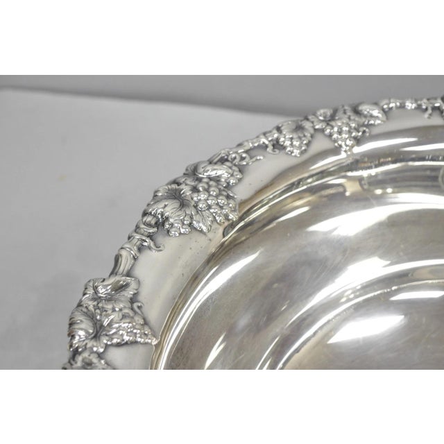 Vintage Gorham Newport Yb 271 Victorian Silver Plated Grapevine Punch Bowl For Sale - Image 14 of 17
