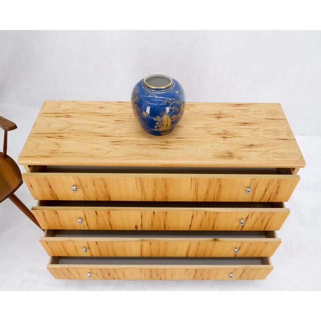 Mid Century Solid Wood Blonde Pecan Veneered 4 Drawers Dresser by Founders For Sale - Image 10 of 13