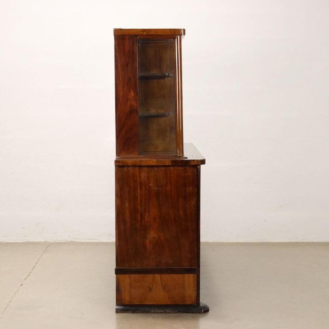 Vintage Showcase Walnut, Italy, 1930s For Sale - Image 10 of 11