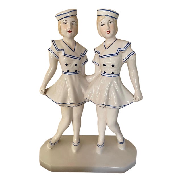 Vintage Earthenware Sailor Statuette For Sale