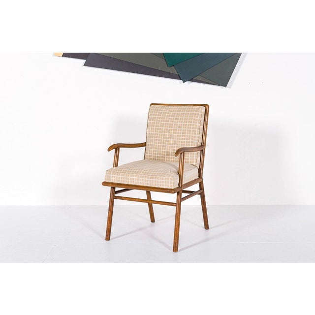 Mid Century Wood & Upholstered Arm Chair by Robsjohn-Gibbings for Widdicomb For Sale - Image 11 of 11