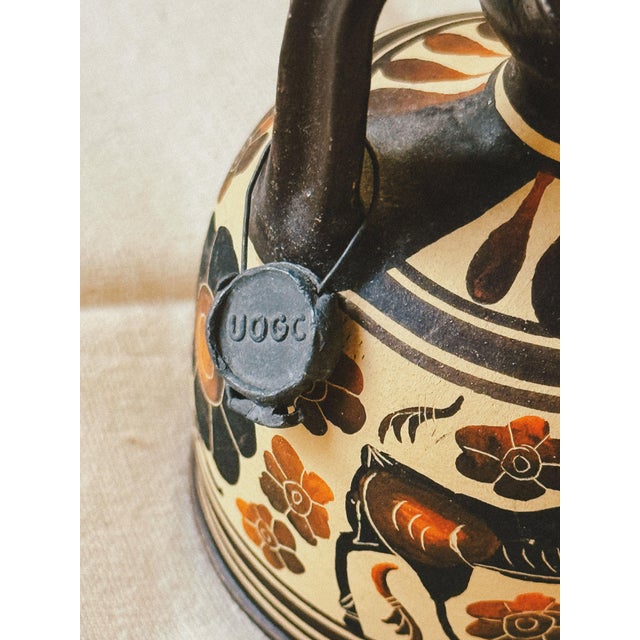 Hand Painted Greek Ceramic Jug, 1990s For Sale - Image 4 of 5