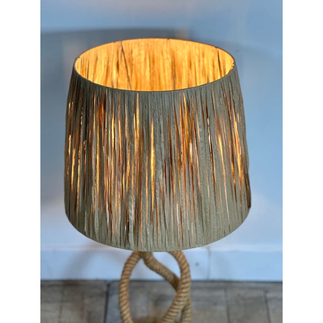 Lamp in Rope and Raffia from Adrien Audoux & Frida Minet, 1950s For Sale - Image 4 of 11