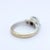Late 20th Century 18k White Gold Ring With Gia Round Blue Sapphire & Trillion Diamonds - Size 5.5 For Sale - Image 4 of 9