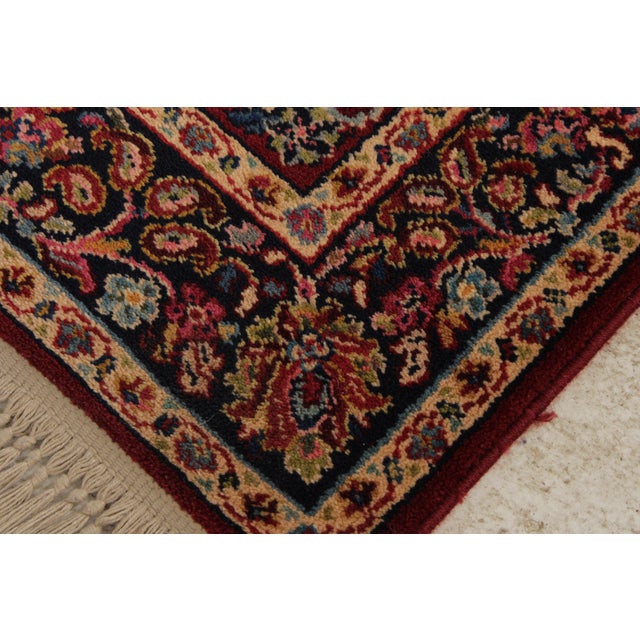 Karastan Red Field Oriental 4’3” X 6’ Wool Area Rug For Sale In Philadelphia - Image 6 of 16