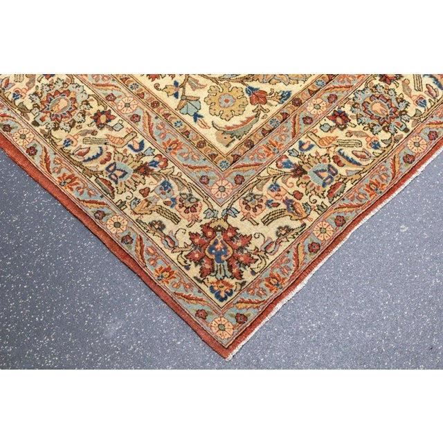 Traditional Extremely Fine Antique Persian Tehran Wool Rug 7'10'' X 10'5'' For Sale - Image 3 of 12