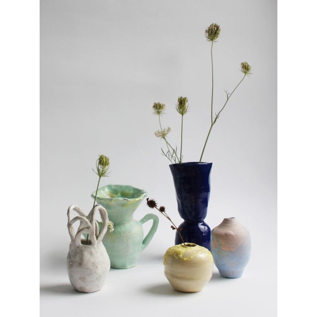 Ceramic Mini Yellow Vase by Anja Marschal For Sale - Image 7 of 8