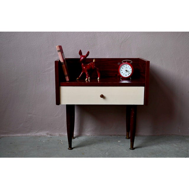 Vintage Bedside Table in Wood, 1960s For Sale - Image 10 of 11