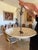 Vintage Art Deco Style The Alabaster Chandelier Oversized 24” Italian Alabaster Dome Chandelier For Sale - Image 4 of 5
