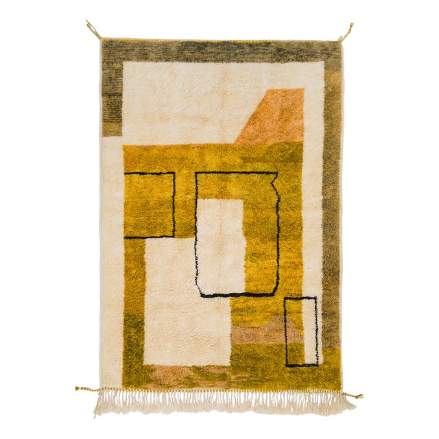 Hand-Knotted Wool Premium Rug by Azele Studio For Sale