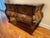 French 19th Century Antique Louis XV Style Tortoiseshell Boulle Marquetry Commode Console With Marble Top For Sale - Image 3 of 11