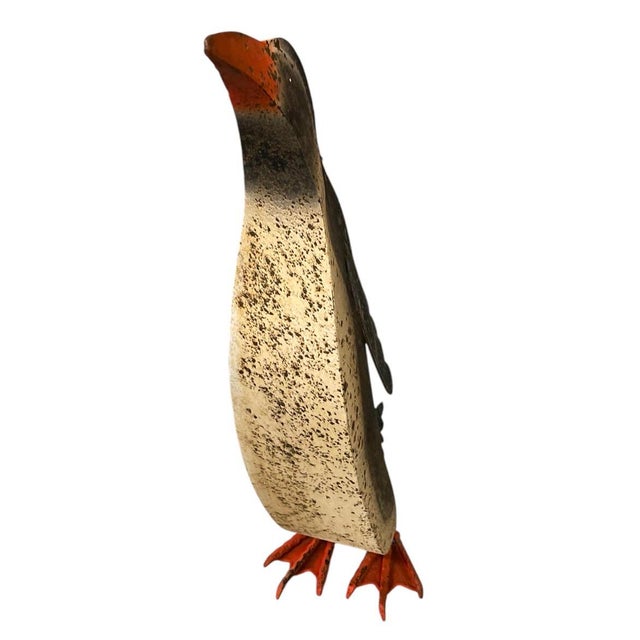 2000 - 2009 Mid-Century Modern Painted Metal Penguin Garden Sculpture For Sale - Image 5 of 8