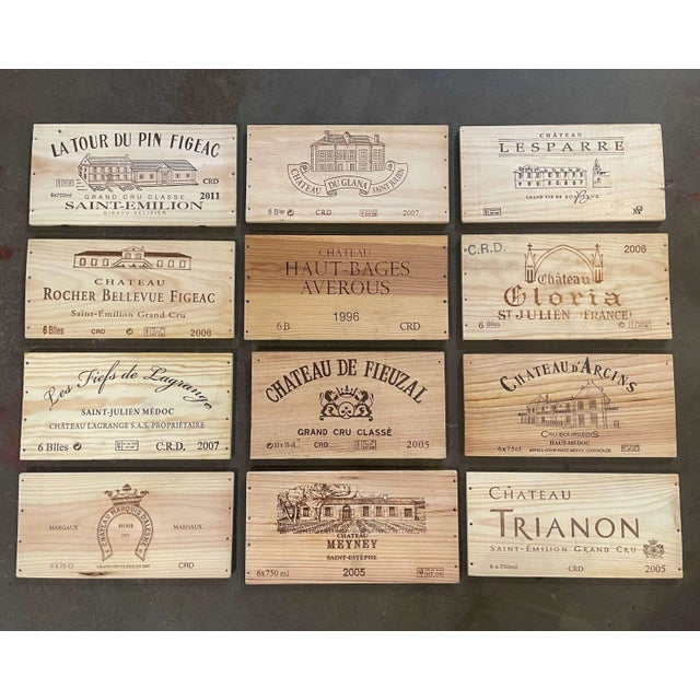 Vintage French Wooden Wine Crate Box Labels, Set of 12 For Sale - Image 13 of 13