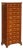 Burr Walnut Tallboy Chest of 10 Drawers For Sale