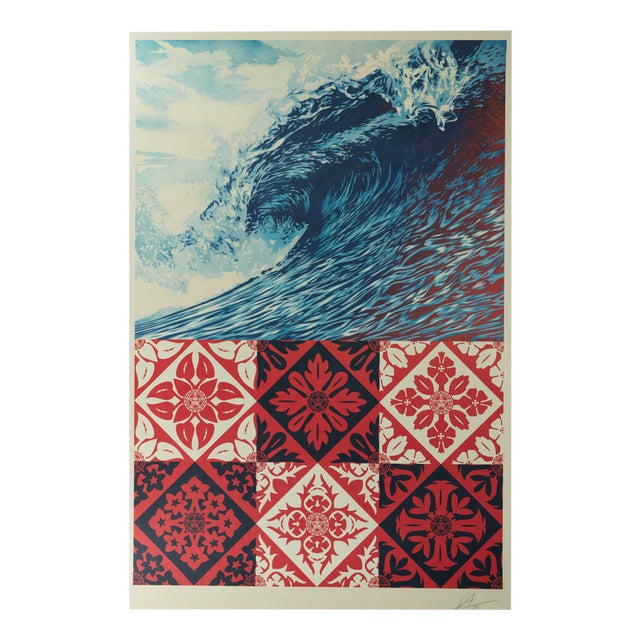 Shepard Fairey, Wave Distress, Screenprint For Sale