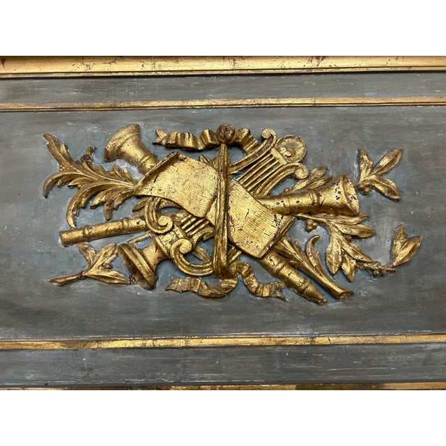 French 19th C French Louis XVI Trumeau Mirror For Sale - Image 3 of 13