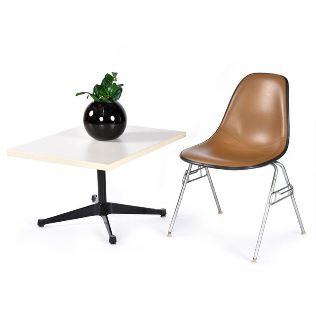 This listing is for the side table alone. The chair and accessories pictured are NOT INCLUDED. Vintage Charles Eames white...