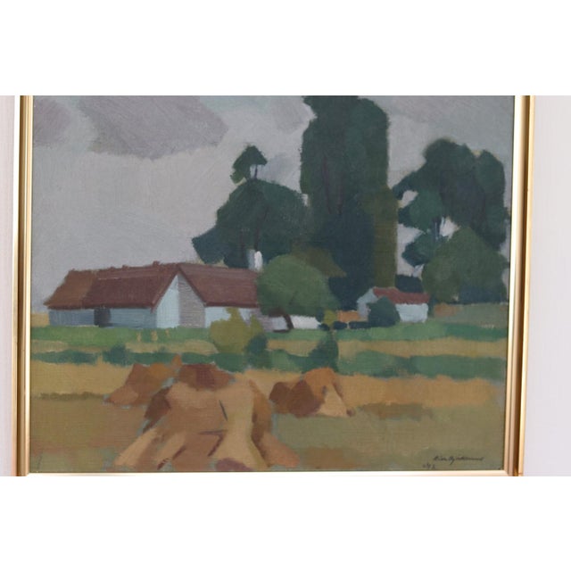 Richard Björklund, Village, 1950s, Oil on Canvas For Sale - Image 16 of 18