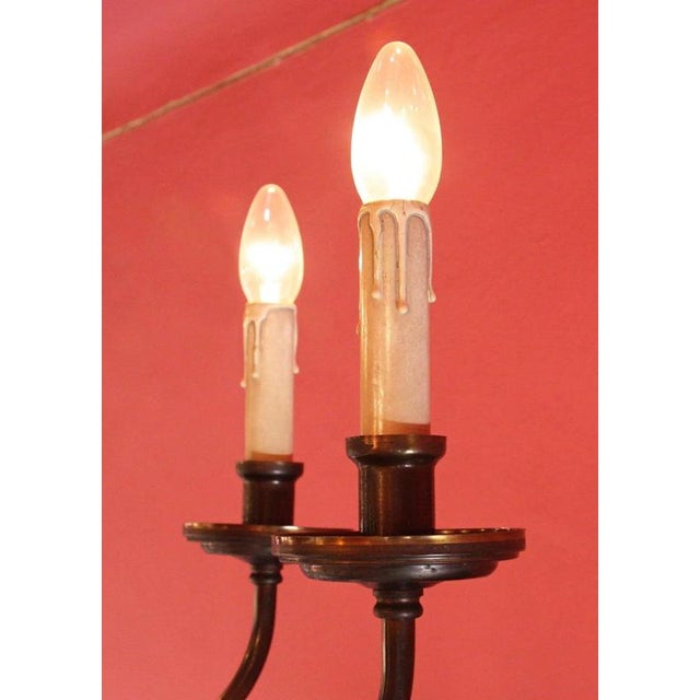 Dutch 8-Armed Chandelier with Fish Motifs For Sale - Image 3 of 6
