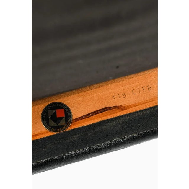 1950s Dining Chairs in Rosewood and Black Leather attributed to Niels O. Møller, 1951, Set of 6 For Sale - Image 5 of 6