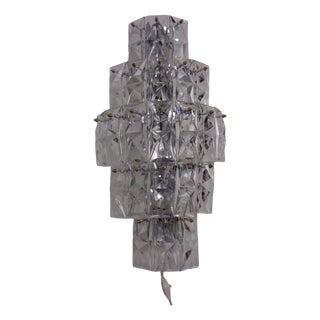 Large Crystal Glass Flush Mount from Kinkeldey, Germany, 1970s For Sale