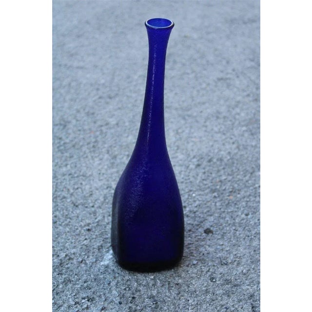 Blue Murano Glass Vase by Seguso, 1960s For Sale - Image 8 of 8