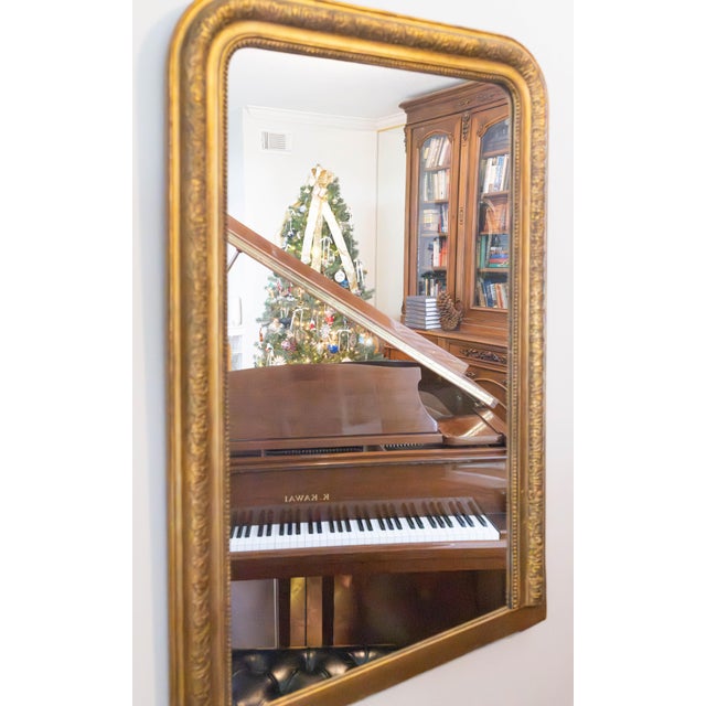 Gold 19th Century French Louis Philippe Giltwood Acanthus Leaf Mirror For Sale - Image 8 of 10