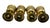 Brass Vintage Mid Century Modern Solid Brass Goblets – Set of 4 For Sale - Image 8 of 12