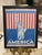 Classic patriotic framed wall art featuring the Statue of Liberty motif. Bold blue and red palette brings Americana style...