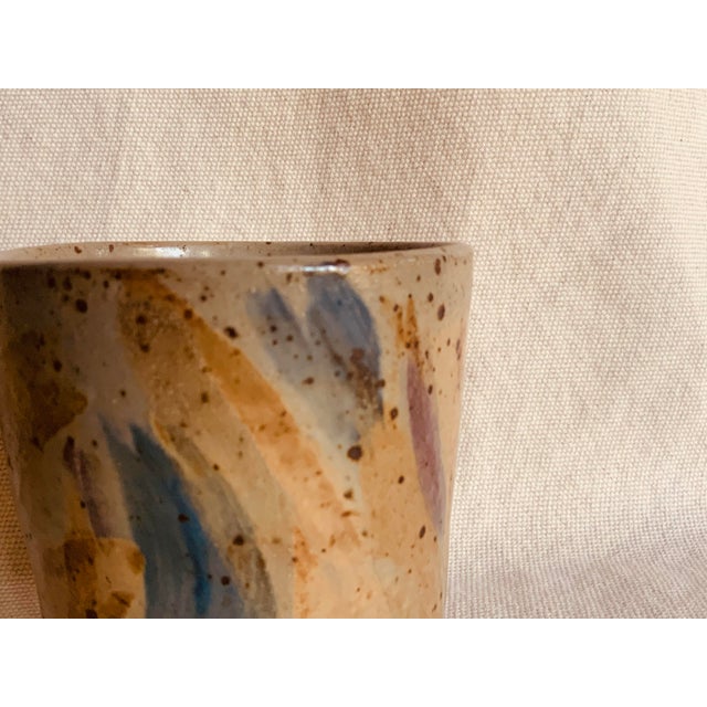 1990s Artisanal Stoneware Vase For Sale - Image 9 of 12
