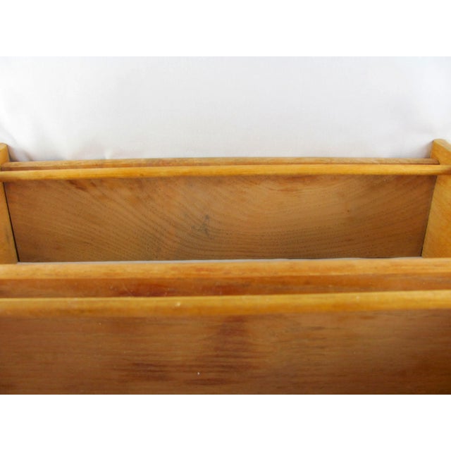 15-3/4" Mid Century Era Industries Evelyn Ackerman Carved Wood Spice Jar Rack For Sale - Image 9 of 12