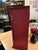1940s Distressed Red Vintage Cabinet With Metal Design Doors For Sale - Image 5 of 8