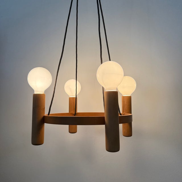 Vintage Danish Chandelier from Domus, 1970s For Sale - Image 4 of 18