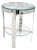 Polished Chrome Round 2 Tier Glass Top Side Lamp Stand Studio Table Mid Century For Sale