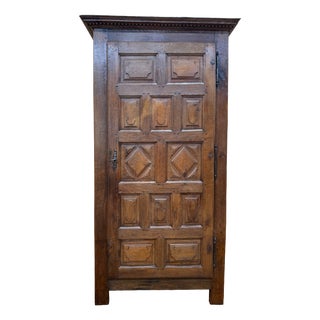 High Renaissance Paneled Bonnetière in Oak For Sale