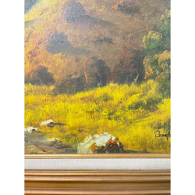 1970s Landscape Oil Painting by Dewey Bradford For Sale - Image 4 of 8