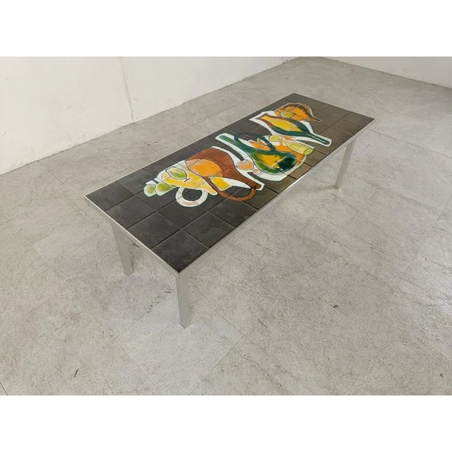 Ceramic Vintage Ceramic Coffee Table by Denisco, 1960s For Sale - Image 7 of 11