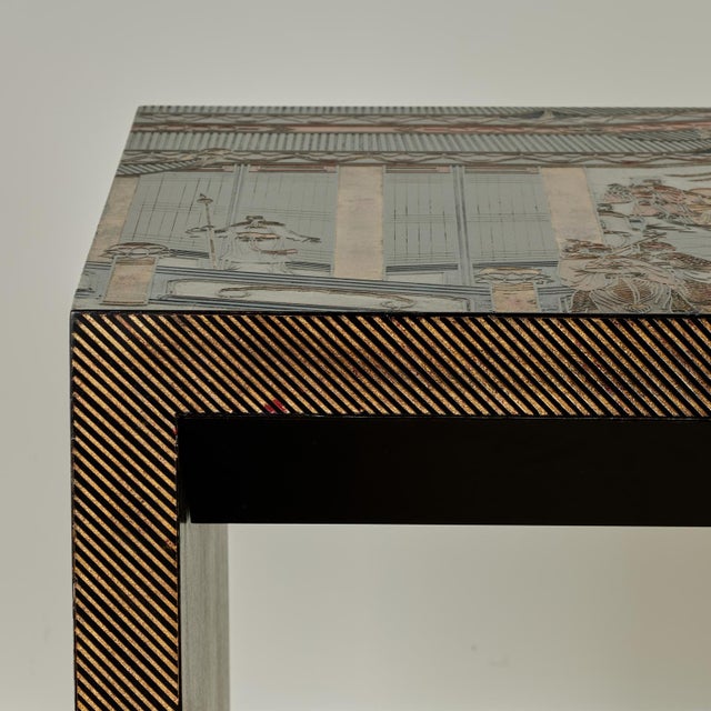 Mid Century Chinoiserie Parsons Style Console Table For Sale - Image 10 of 18