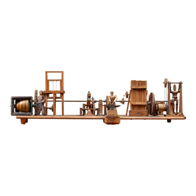 Early 20th Century Mechanical Blacksmith Forge Sideshow Model For Sale