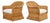Pair of Organic Modern Rattan Wicker Lounge Armchairs For Sale