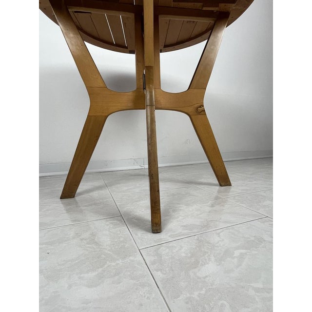 Folding table in maple wood, Fada Asiago, Italy, 1976 Creation of the well -known Fada sawmill, open until the 80s. Open...