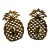 1970s Pair of Southern Brass Pineapple Candle Sconces For Sale