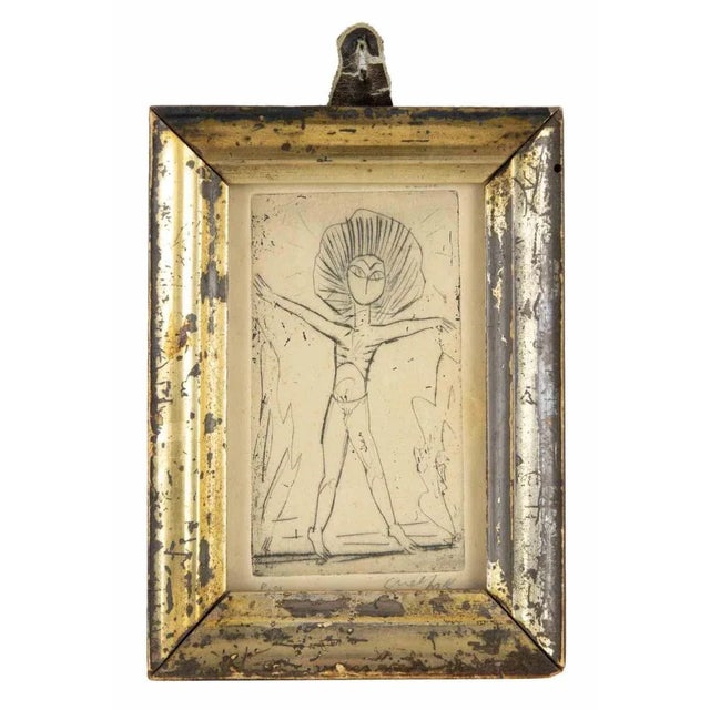 Guelfo Bianchini, The Saint, Original Etching on Paper, 1960s For Sale - Image 4 of 4