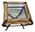 Vintage Jacques Adnet for Hermès Style Forged Iron & Wood Equestrian Buckle Side Table For Sale