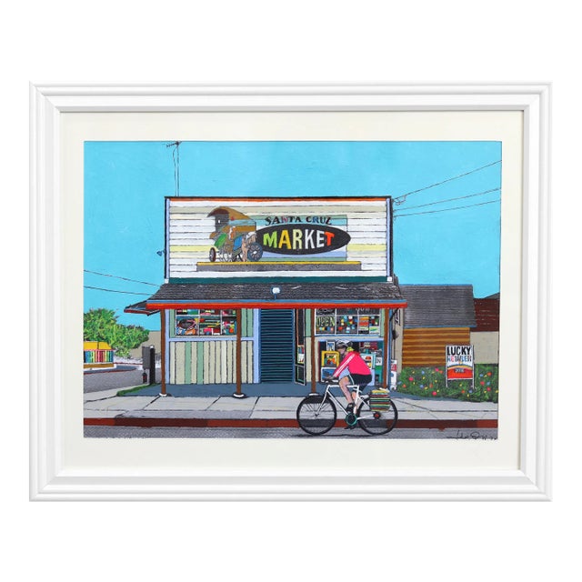 "Santa Cruz Market" Original Artwork by Fabio Coruzzi For Sale