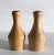 Pair of late 20th Century hand-turned solid maple wood candle holders by California Artist Ron 'Pete' Peterson. We love...