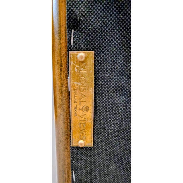 Mid-Century Global Views Walnut Slipper Chair – Leather Upholstery For Sale - Image 10 of 10