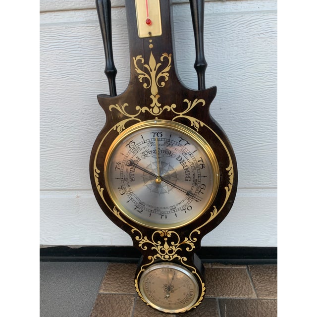 Vintage Barometer / Thermometer / Igrometer in Wood For Sale - Image 6 of 18